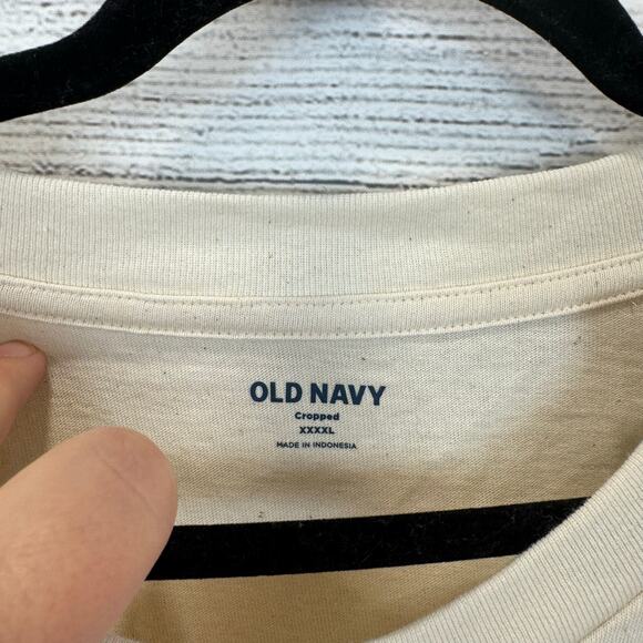Old Navy Men's Cream Blue Venice Graphic Cropped Short Sleeve Tee Size XXXXL - Picture 4 of 7